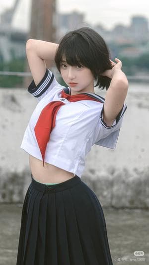 Balanced look of vintage school girl - 3