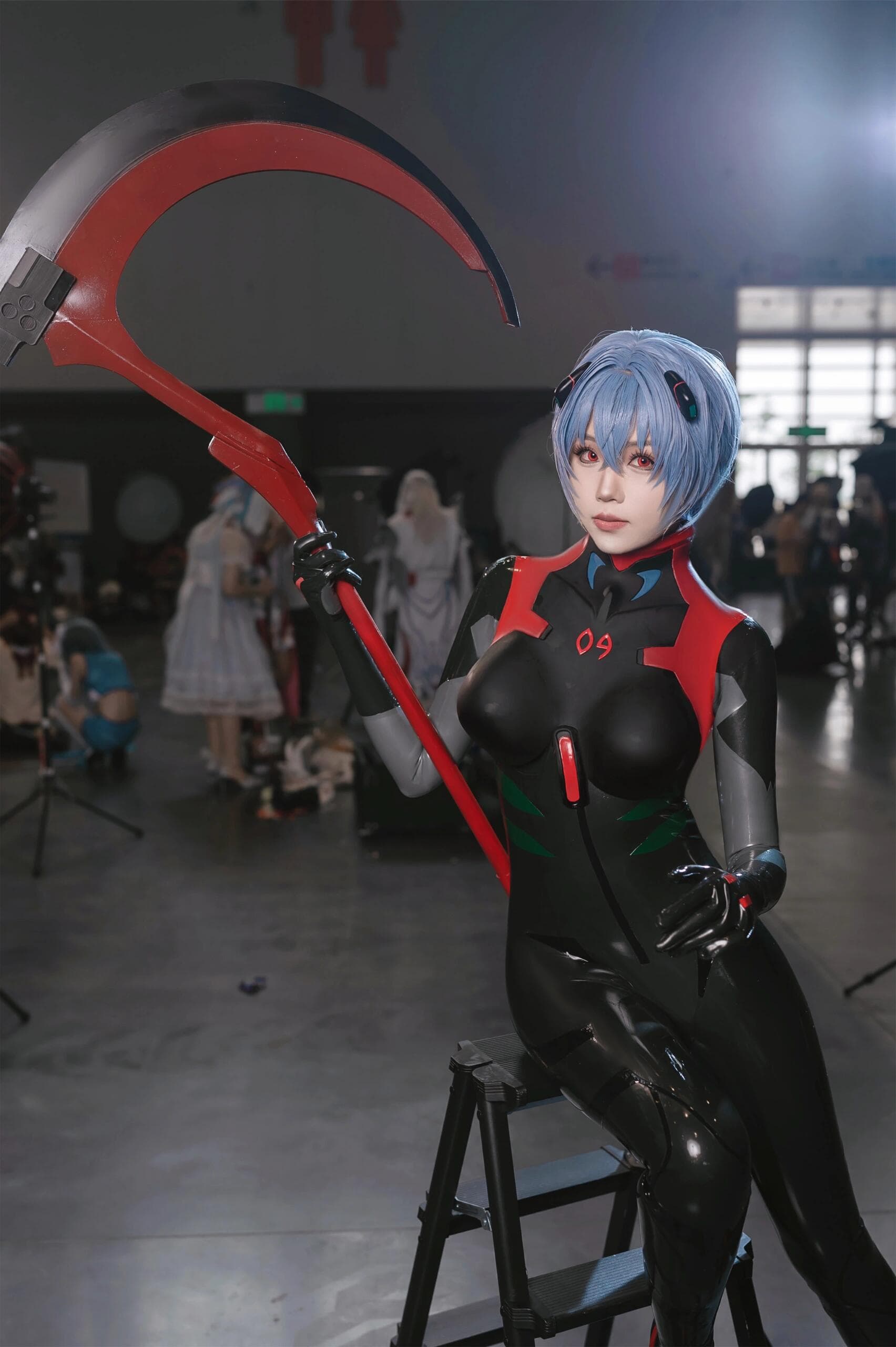 Rei Ayanami in with weapon - 3