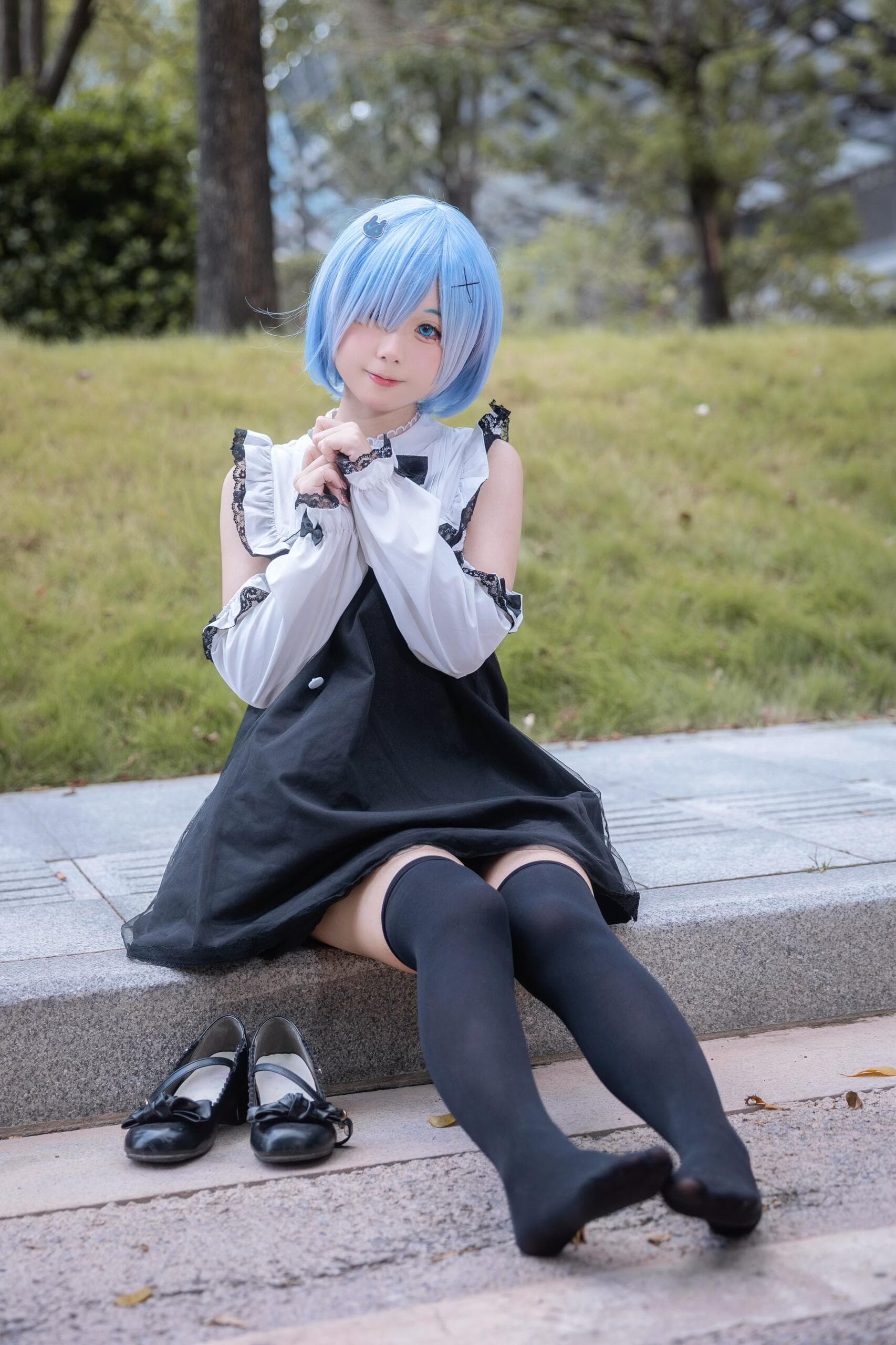 maid costume with Rem. Please be my master