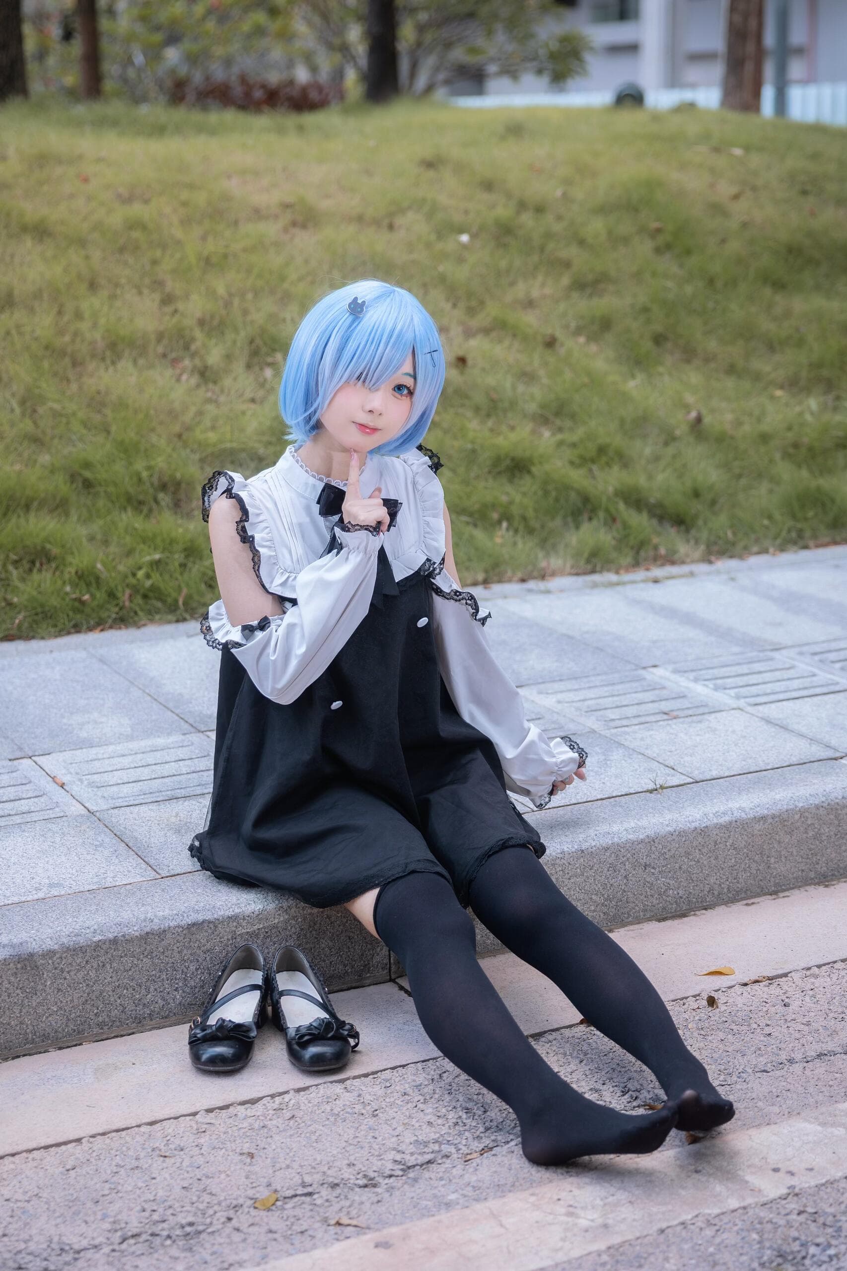 maid costume with Rem. Please be my master - 3