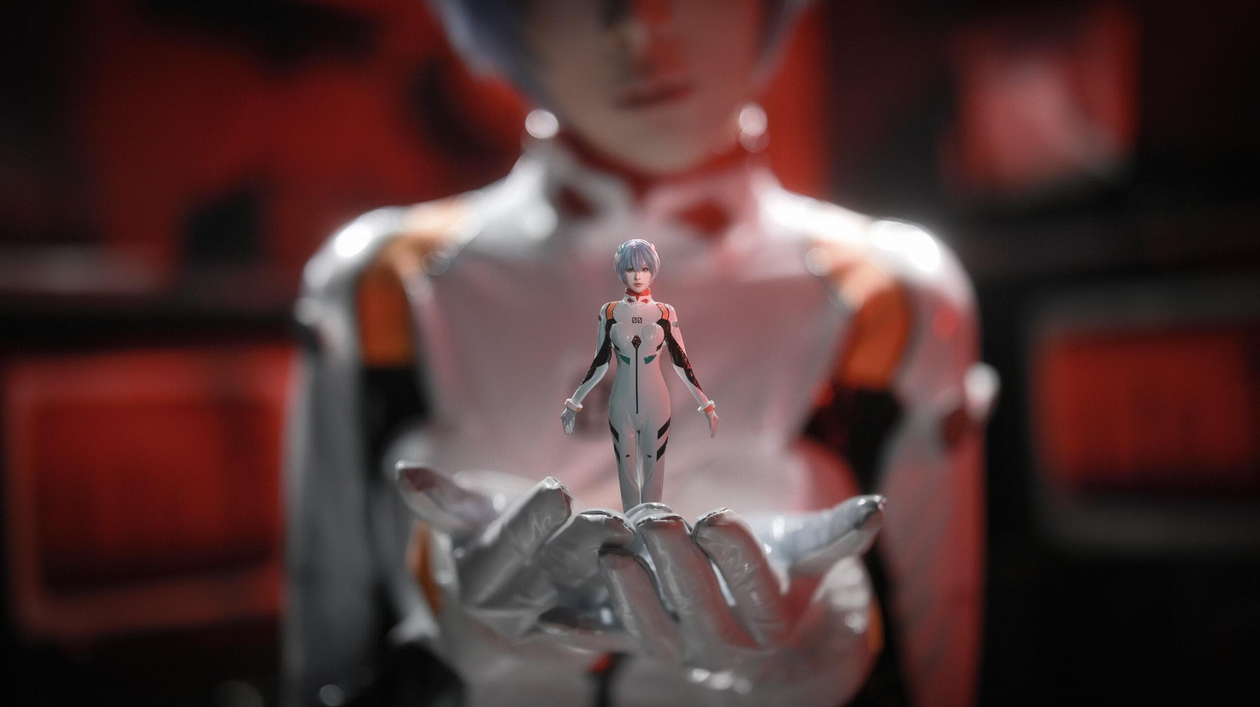 rei ayanami in a library - 3