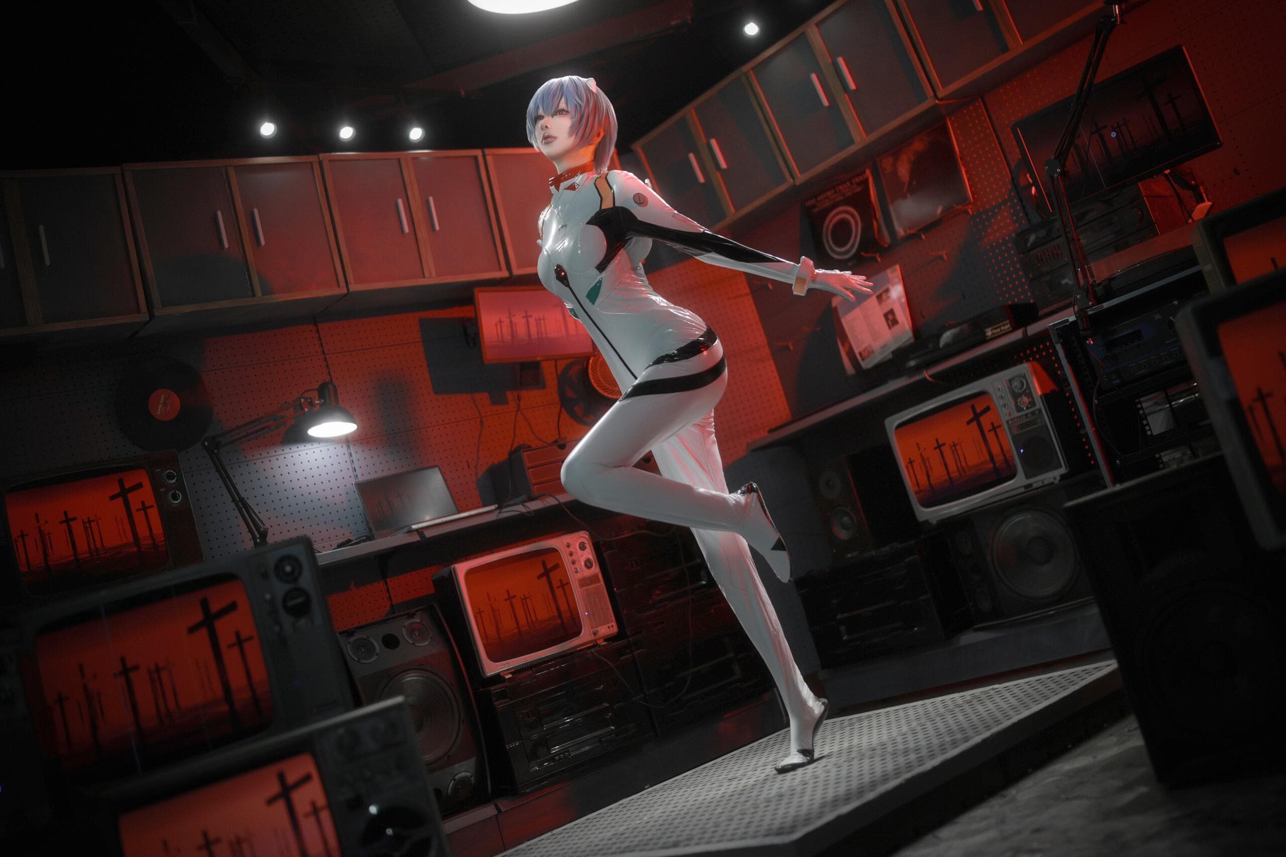 rei ayanami in a library - 4