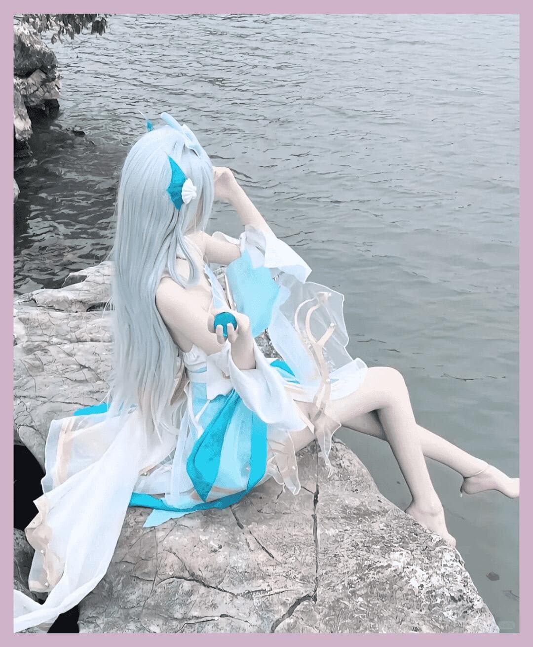 Elegant white thigh-highs hugging every curve... Xishi's beauty is impossible to resist ❤️‍🔥 - 3