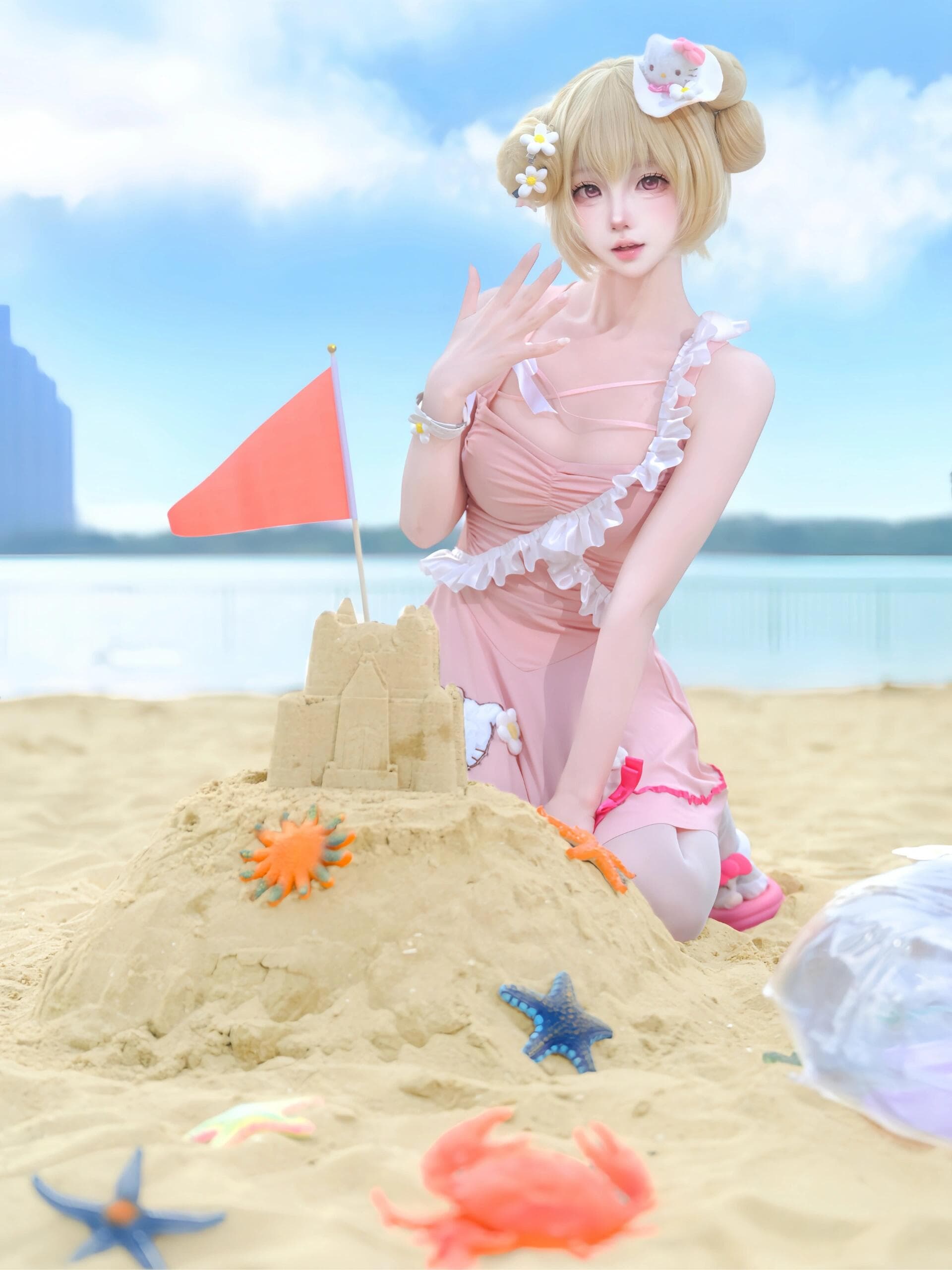 Xiaoqiao's white thigh-highs are pure temptation... Your eyes won't be able to look away 💞 - 1