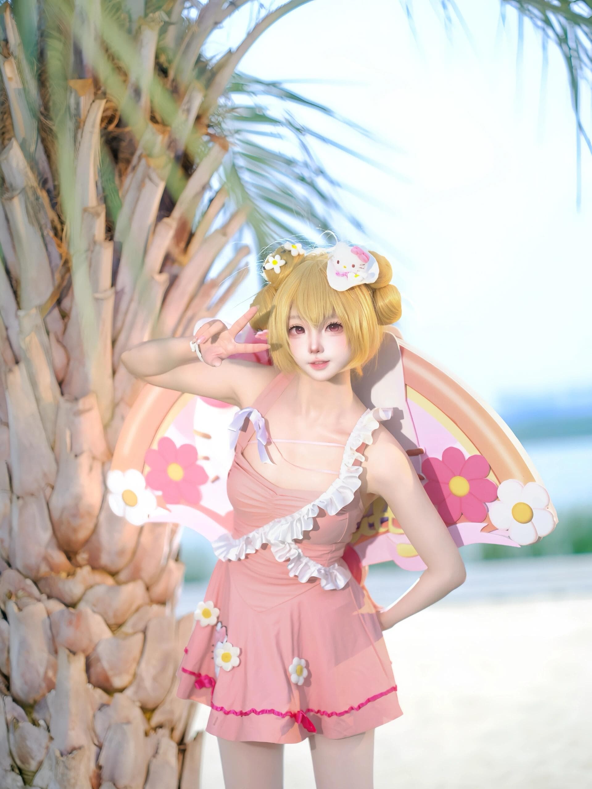 Xiaoqiao's white thigh-highs are pure temptation... Your eyes won't be able to look away 💞 - 5