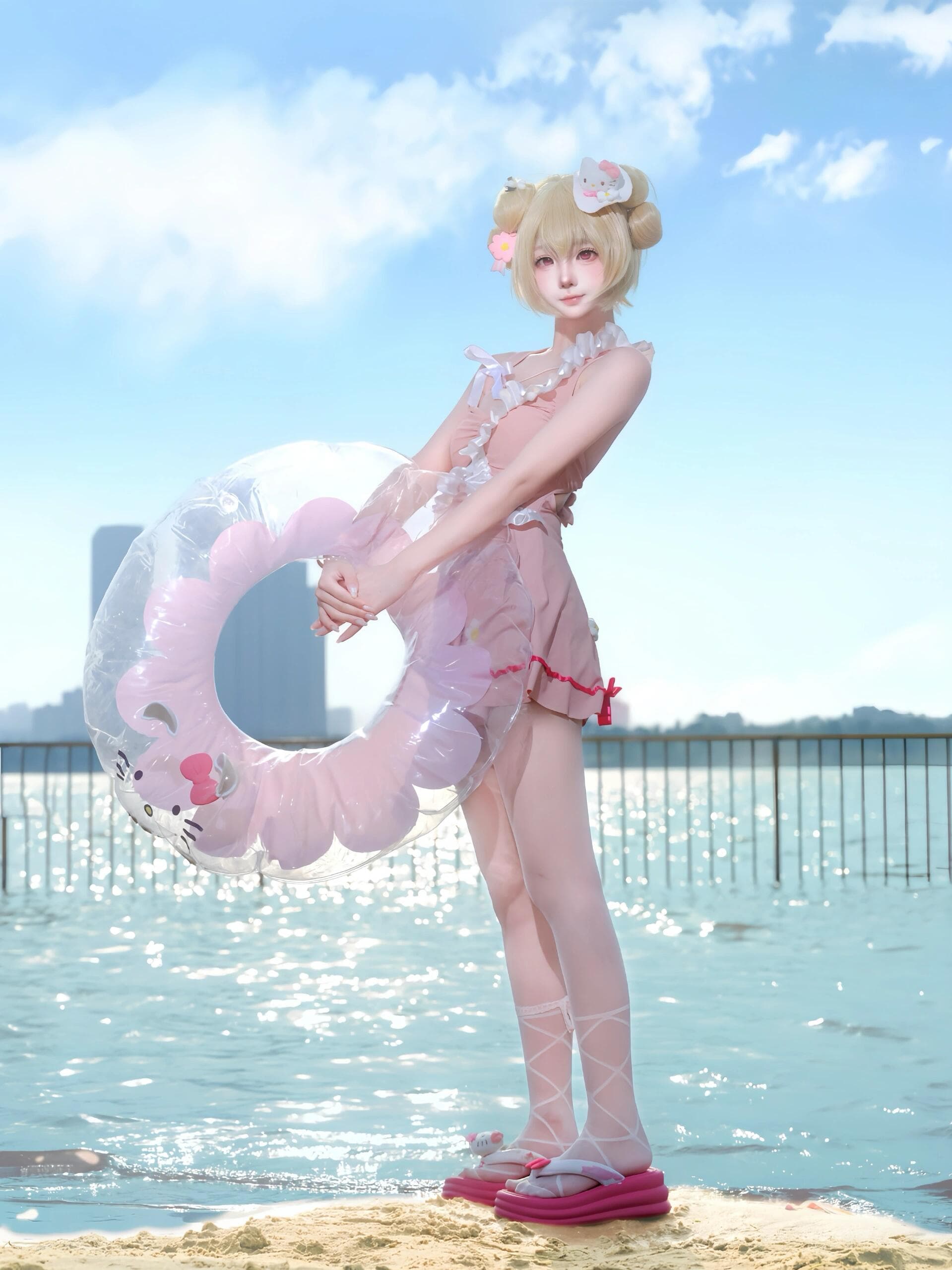 Xiaoqiao's white thigh-highs are pure temptation... Your eyes won't be able to look away 💞 - 7