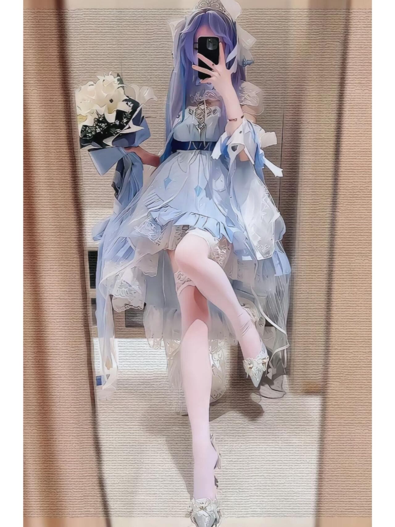 Delicate white knee-highs that will make your heart race... Can you handle this level of perfection? 😍 - 5