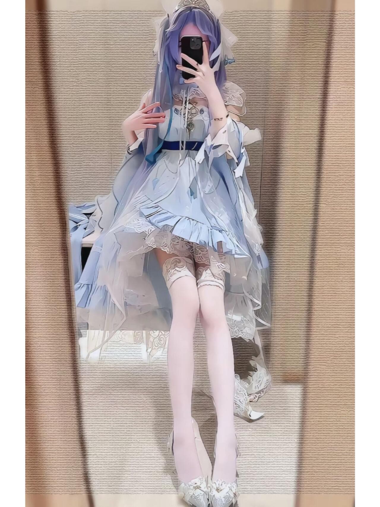 Delicate white knee-highs that will make your heart race... Can you handle this level of perfection? 😍 - 6