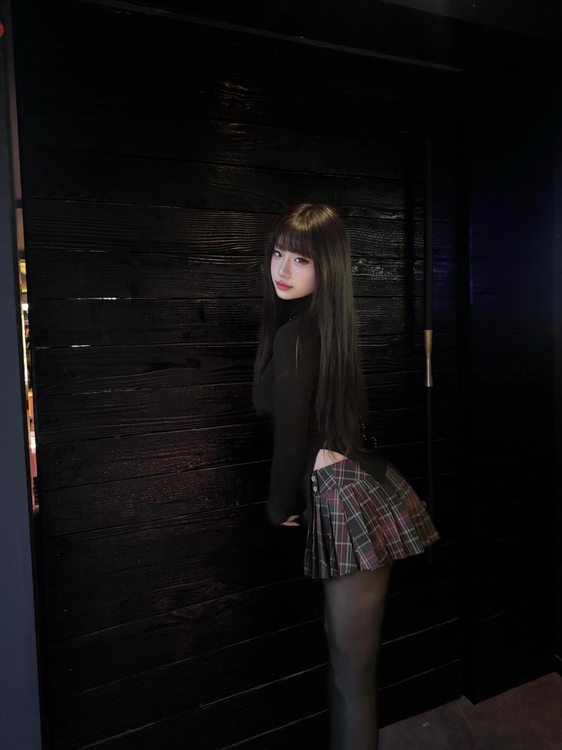 Ravishing black dress with sleek full stockings that hug every breathtaking curve. Sophistication meets seduction in this captivating ensemble—a feast for the eyes that will leave you mesmerized! - 5