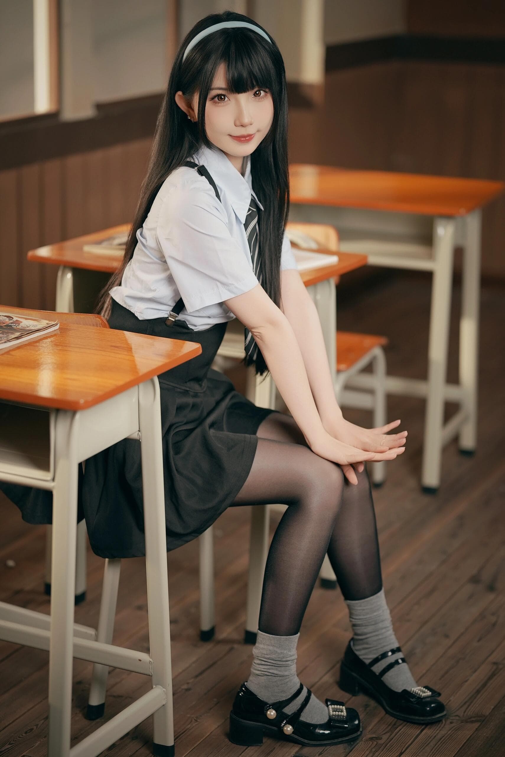 Stunning finale showcasing elegant black outfits with beautiful thigh-high stockings. Each pose radiates pure confidence and sophistication—absolutely captivating from every angle! - 1