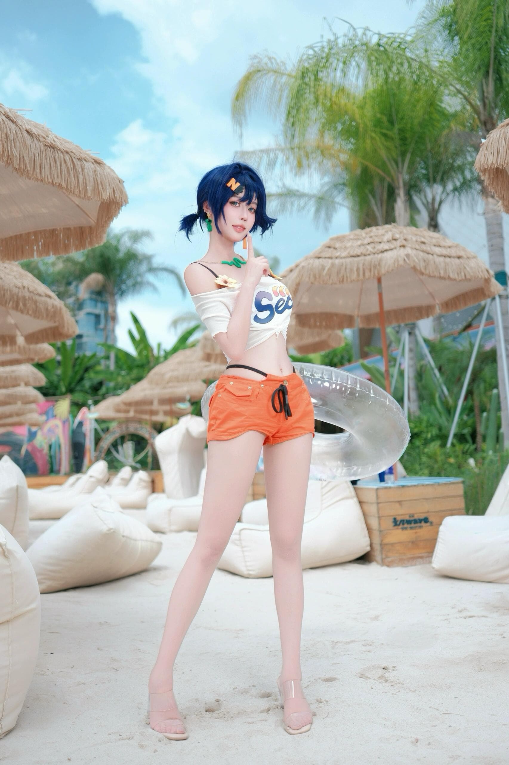 Mesmerizing Yixuan from Zenless Zone Zero in sleek black full-length stockings that hug every curve perfectly. Watch as these stunning hosiery accentuate her long, gorgeous legs from toe to thigh. Pure elegance meets seductive style that'll leave you breathless.