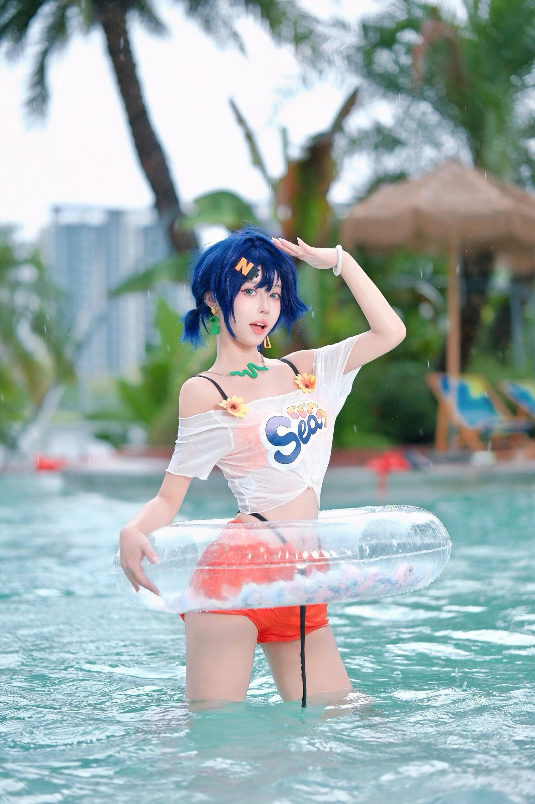 Mesmerizing Yixuan from Zenless Zone Zero in sleek black full-length stockings that hug every curve perfectly. Watch as these stunning hosiery accentuate her long, gorgeous legs from toe to thigh. Pure elegance meets seductive style that'll leave you breathless. - 3