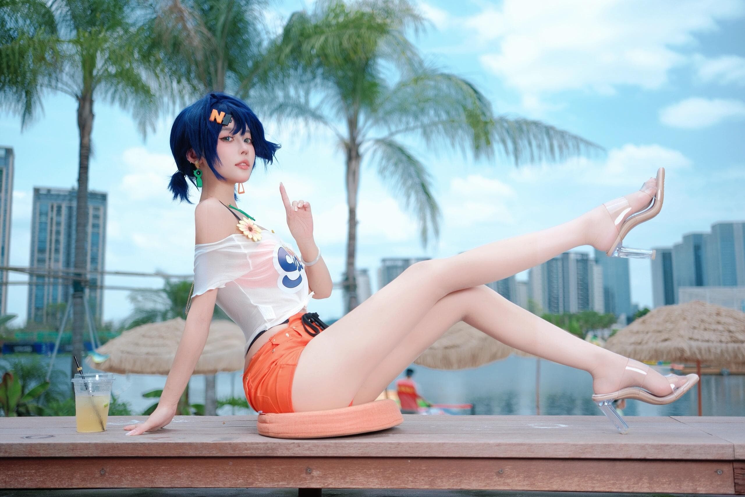 Mesmerizing Yixuan from Zenless Zone Zero in sleek black full-length stockings that hug every curve perfectly. Watch as these stunning hosiery accentuate her long, gorgeous legs from toe to thigh. Pure elegance meets seductive style that'll leave you breathless. - 4